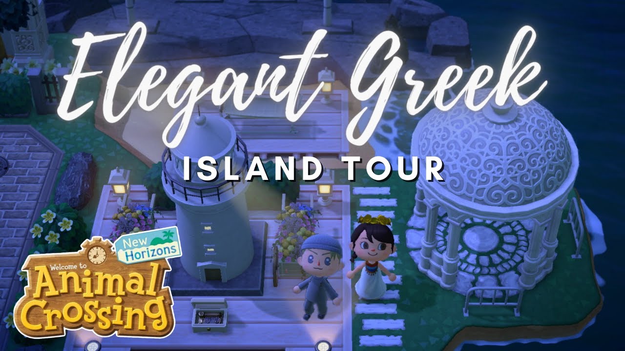 Animal Crossing Elegant Greek Island Tour | Subscriber Island Tour - Evariaston | Peppy Crossing