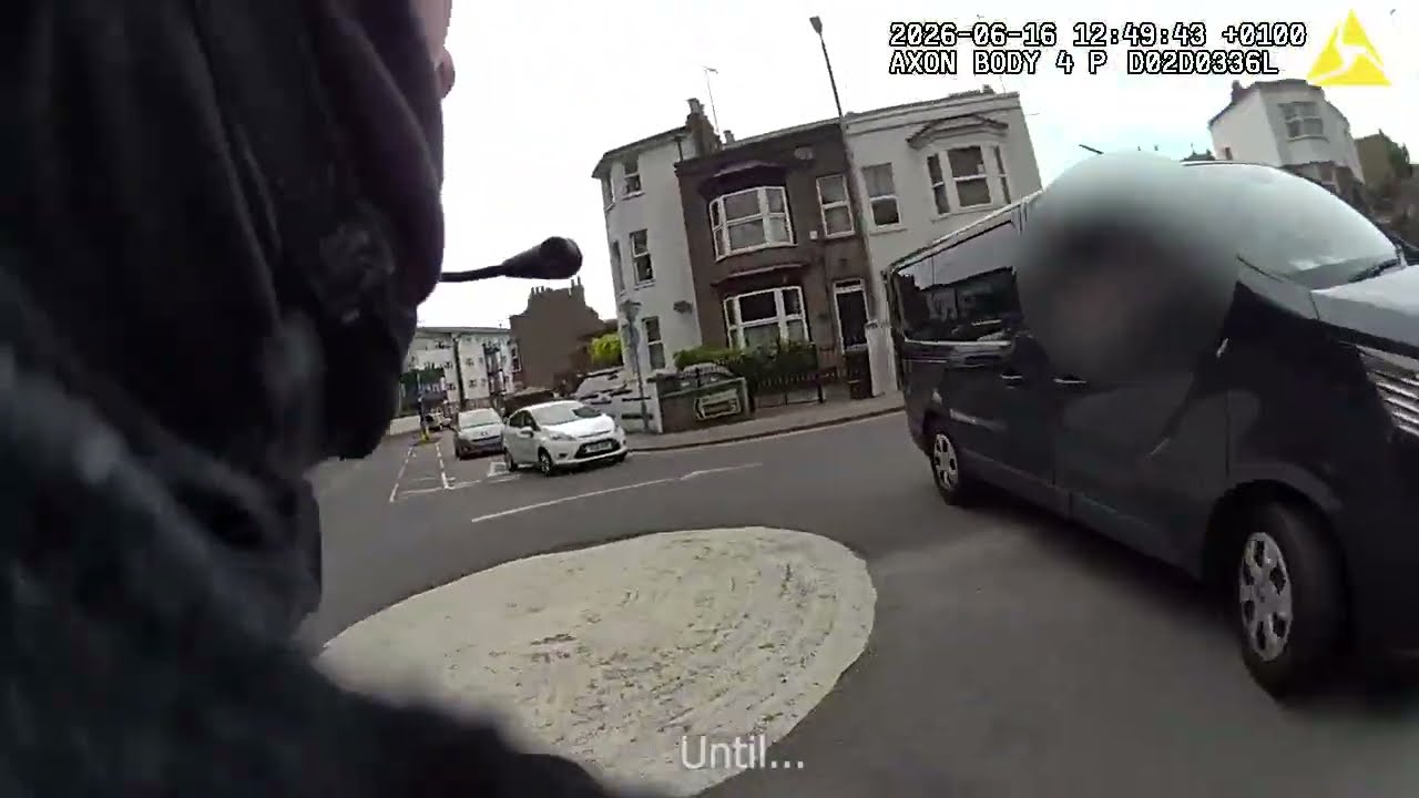 Van driver helps armed officers catch criminal
