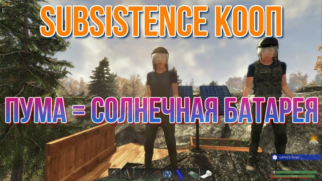 SUBSISTENCE КООП Пума = Солнечная батарея
