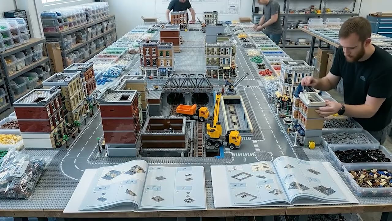 Building a GIANT LEGO City from scratch! 🌃 #Shorts #LEGO