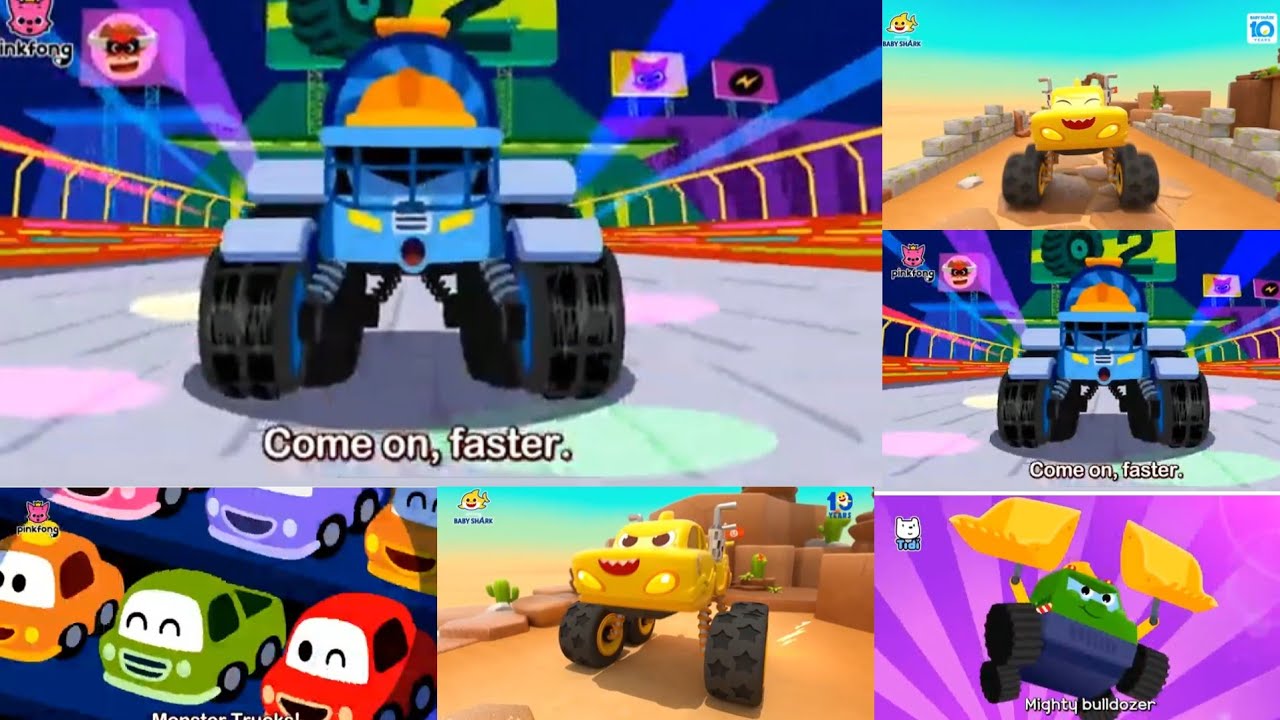  Powerful  Monster Truck vs/ Small Truck / animation+different layout 