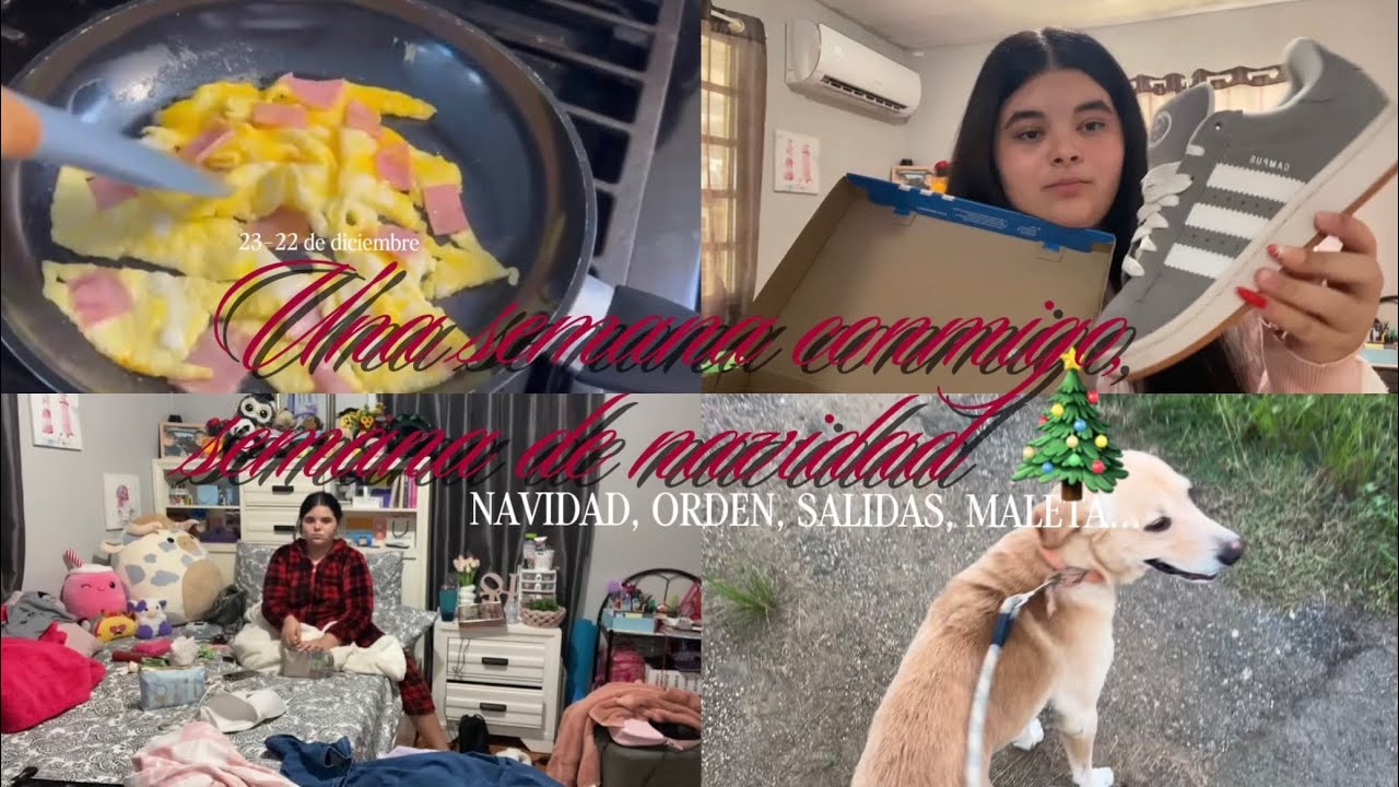 Vlog semanal 📸| Una semana conmigo, navidad… Me aliso el cabello?? 😱 Muy ajetreada y productiva… 🎁