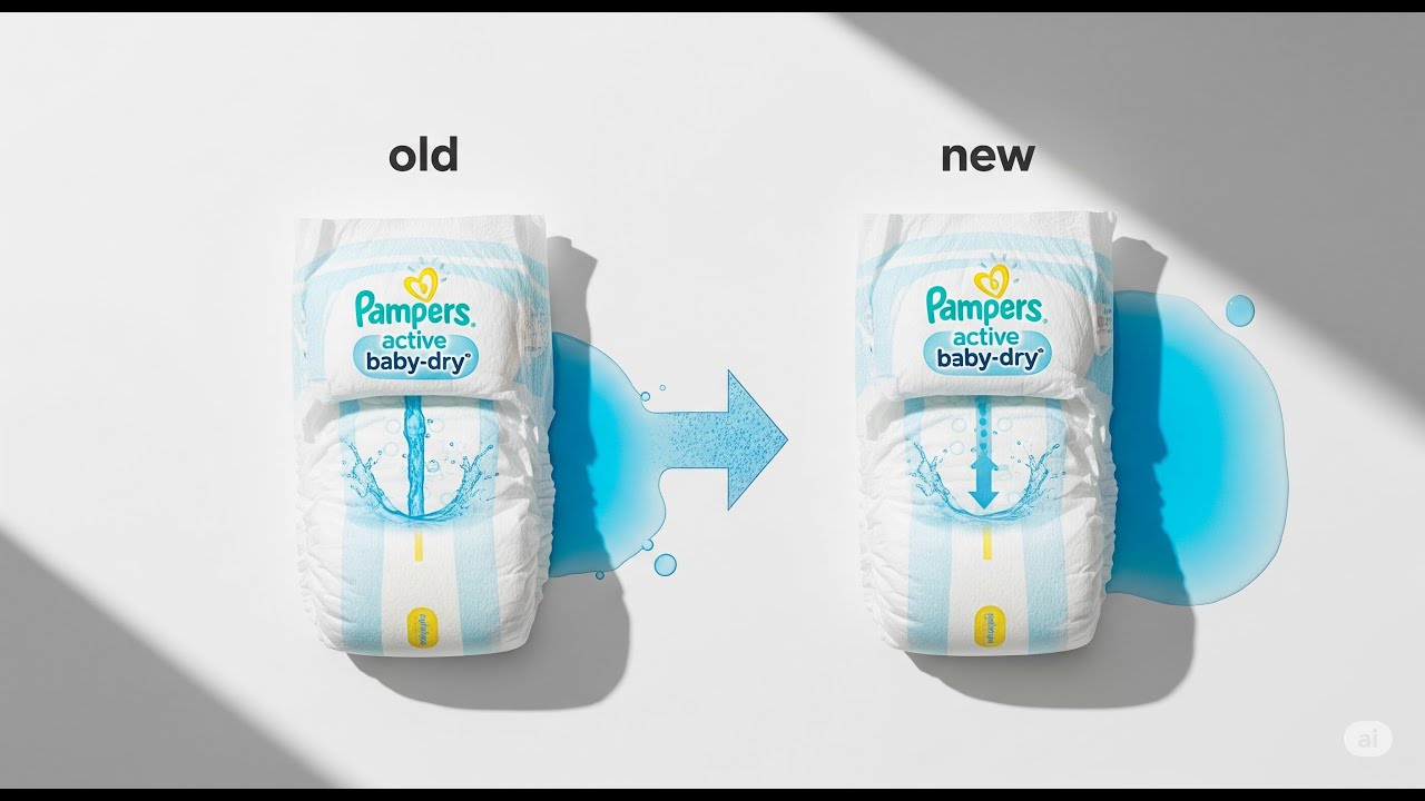 Test plenek Pampers Active Baby-Dry staré vs. nové