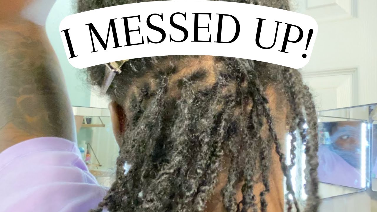 I Accidentally Retied My Microlocs Together | Fixing and retightening my damaged locs