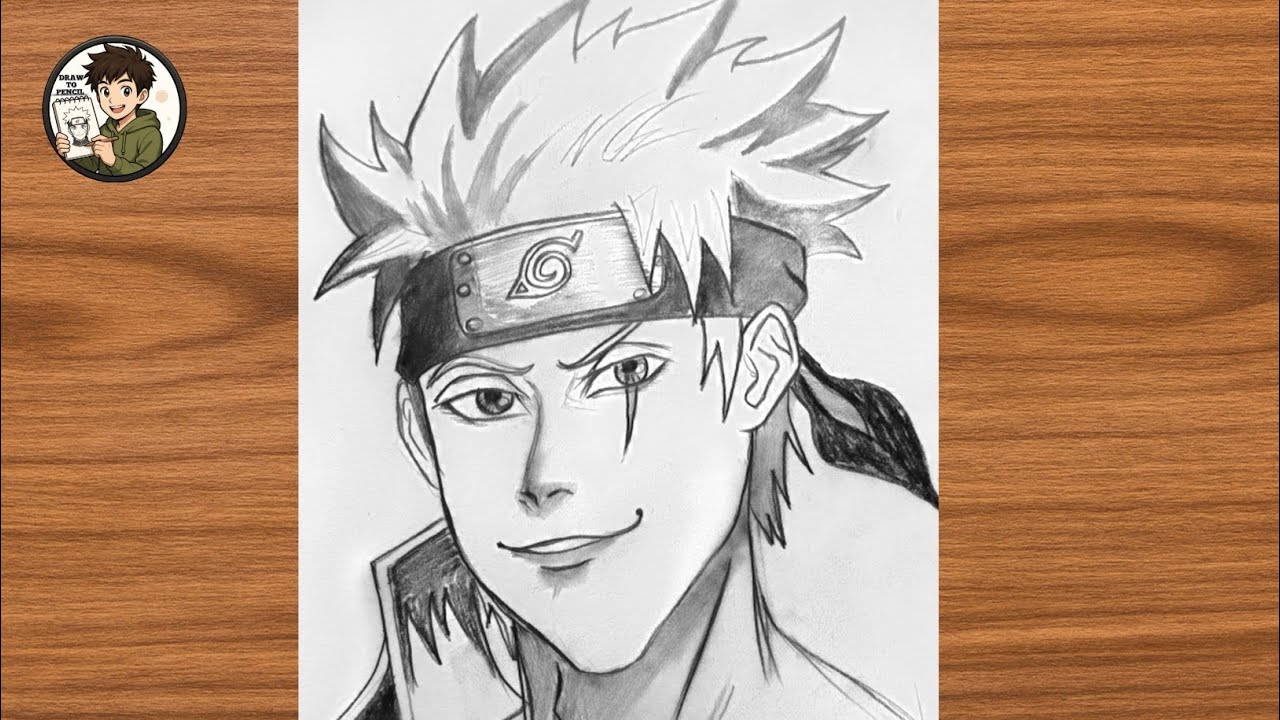 Easy anime drawing | Kakashi hatake drawing step by step for beginners 