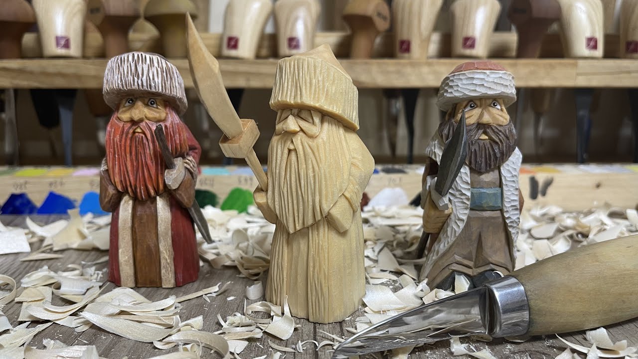 [우드카빙]목각인형 조각하기-몽골전사 Woodcarving-Carve a Mongolian warriors