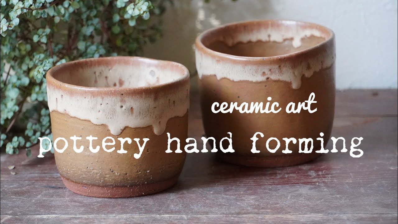 「陶芸」pottery/making a cups/手びねりでカップを造った【いろいろ作るchannel】少し歪んでしまった