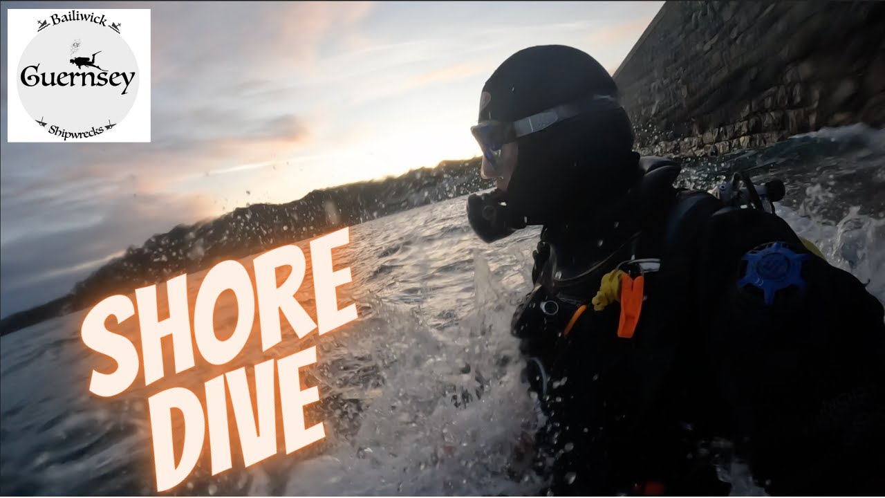 Shore dive off Guernsey's east coast and plane engine found | shore dive | scuba | #diving