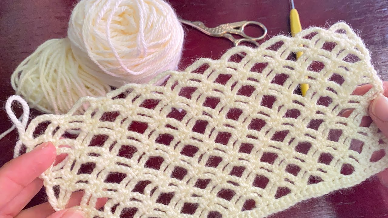 Hermosa puntada de punto red en crochet especial para blusas caminos de mesas y más ¡¡GRATIS!!