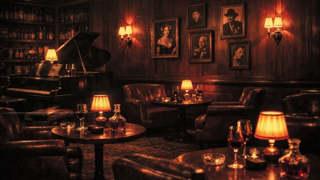 Retro Jazz in After Hours Lounge on a Rainy Day | Vintage Jazz with Rainy Ambience