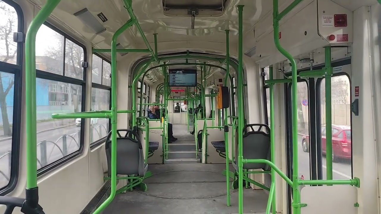 Călătorie cu tramvaiul V3A-2010-CA #311 revenit recent pe linia 10
