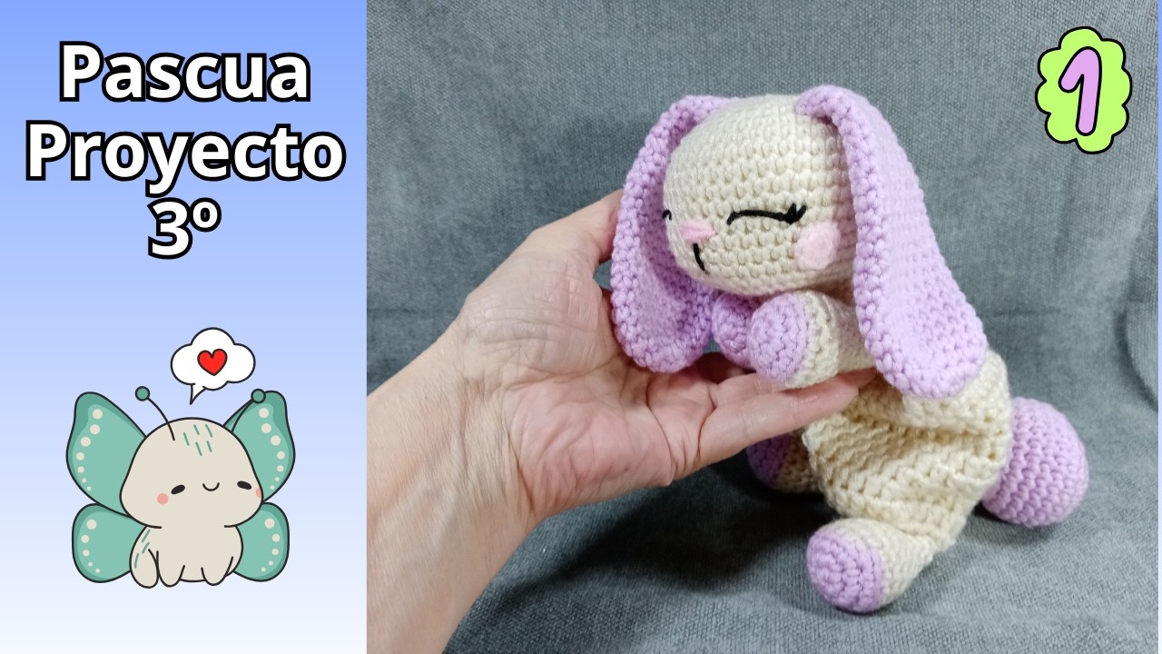Convertimos la Base de Manta de Apego en un Lindo CONEJITO 🐰 Paso a Paso en Crochet 💖