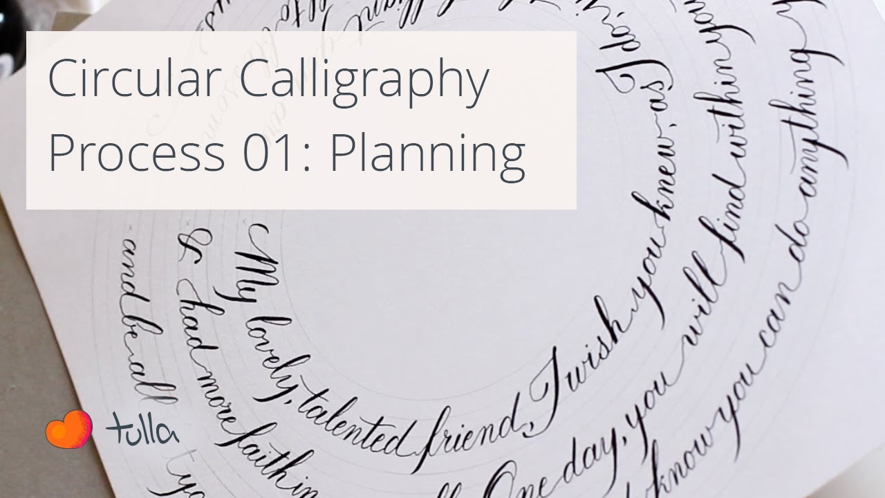 Circular Calligraphy Art Process: 01 Planning