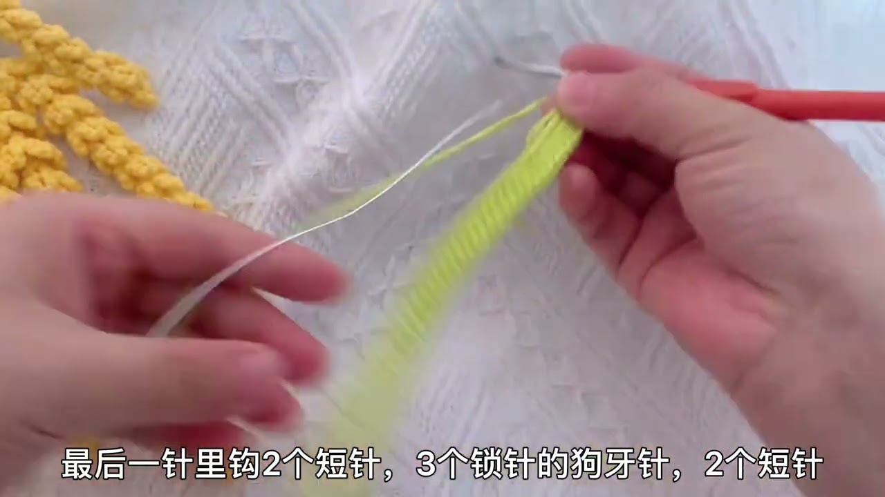 稻穗叶子钩织教程 #让喜欢的事成为生活 #我的手工作品 #爱生活爱编织 #钩织教程