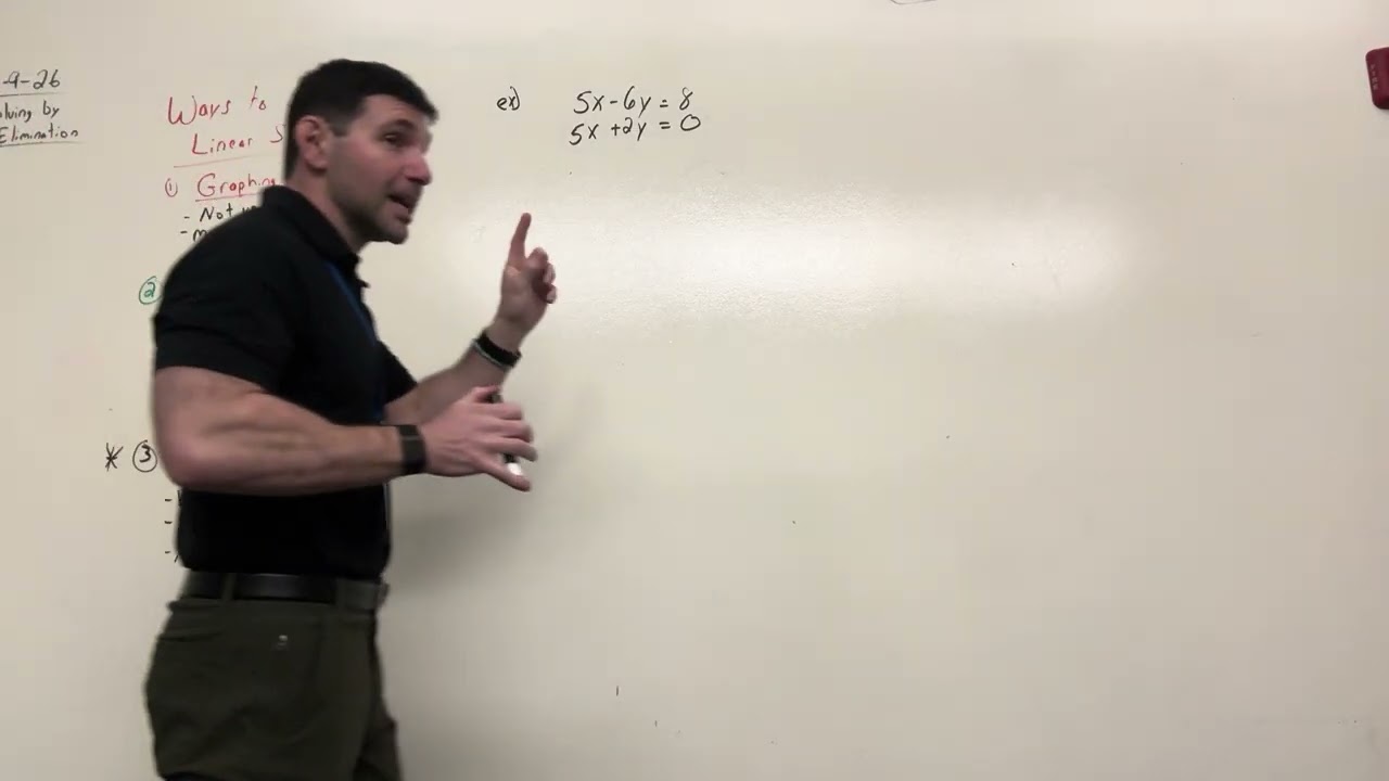 Algebra 1A Period 1: Solving Systems By Elimination Day 1