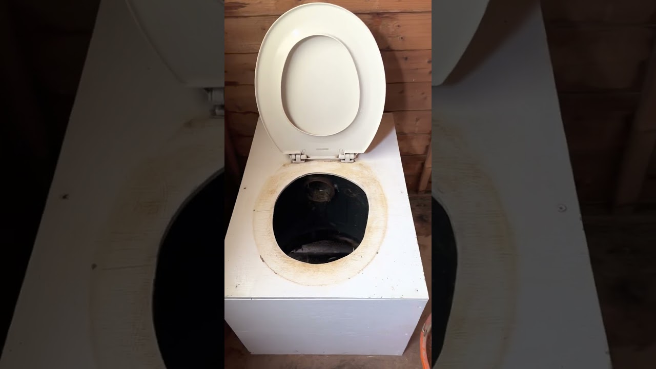 Compost toilet in the garden