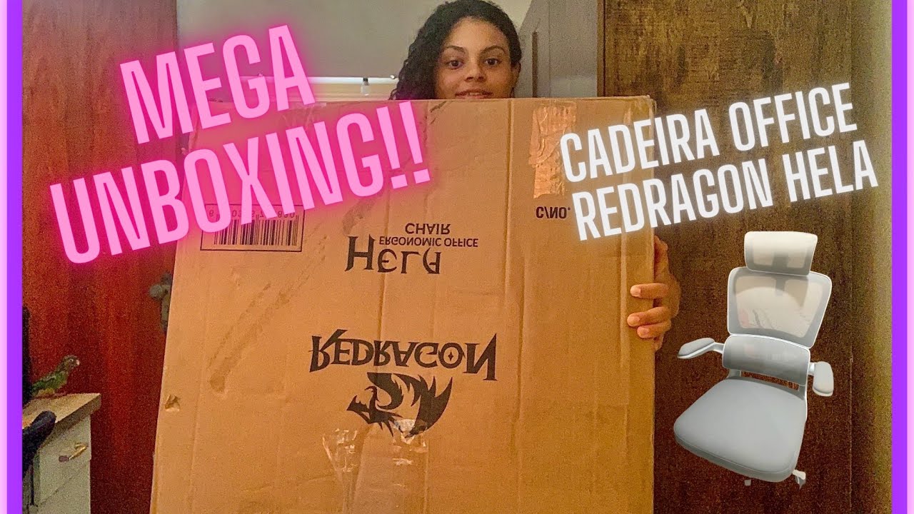 Minha cadeira chegou! Unboxing, montagem e primeiras impressões da Cadeira Ergonômica Hela REDRAGON!