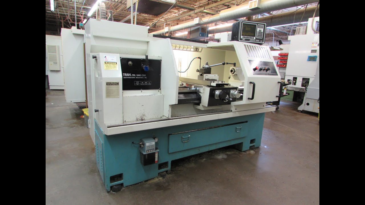 Southwest Industries Trak 1840 CSS CNC Flatbed Lathe, Prototrak LX3 CNC Control and Aloris Tool Post
