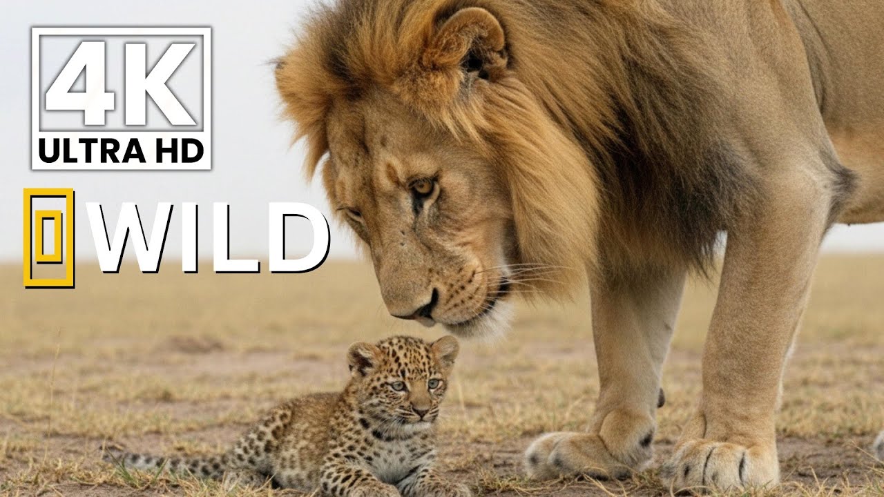 A lion Adopted Leopard Baby And Saved His Life - Wildlife Documentary Style 4K UHD | Wild of Hearts