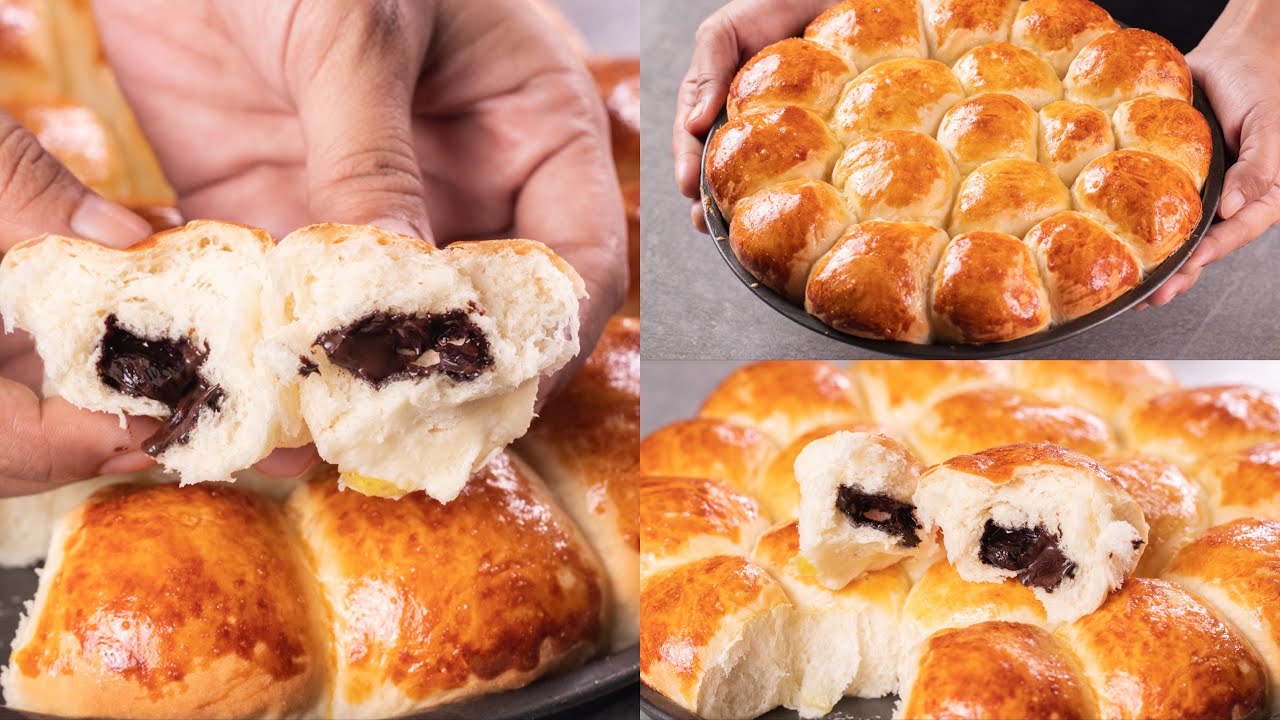 EASY BREAD RECIPE WITH STUFF CHOCOLATE | BREAD RECIPE | SOFT & SPONGE BREAD | N'Oven Foods