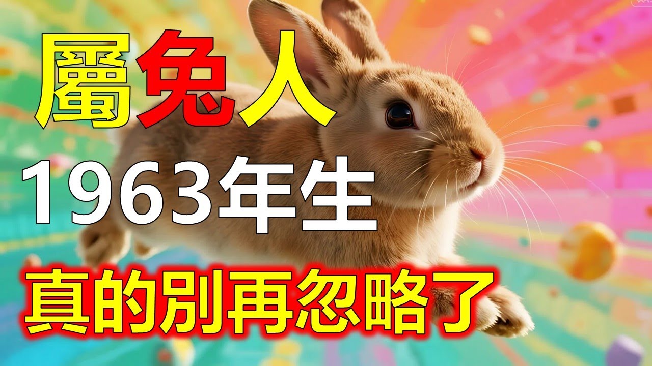 1963年屬兔人，好運只會越來越猛，62歲後這一點一定要懂#2026兔#生肖兔#1963 兔