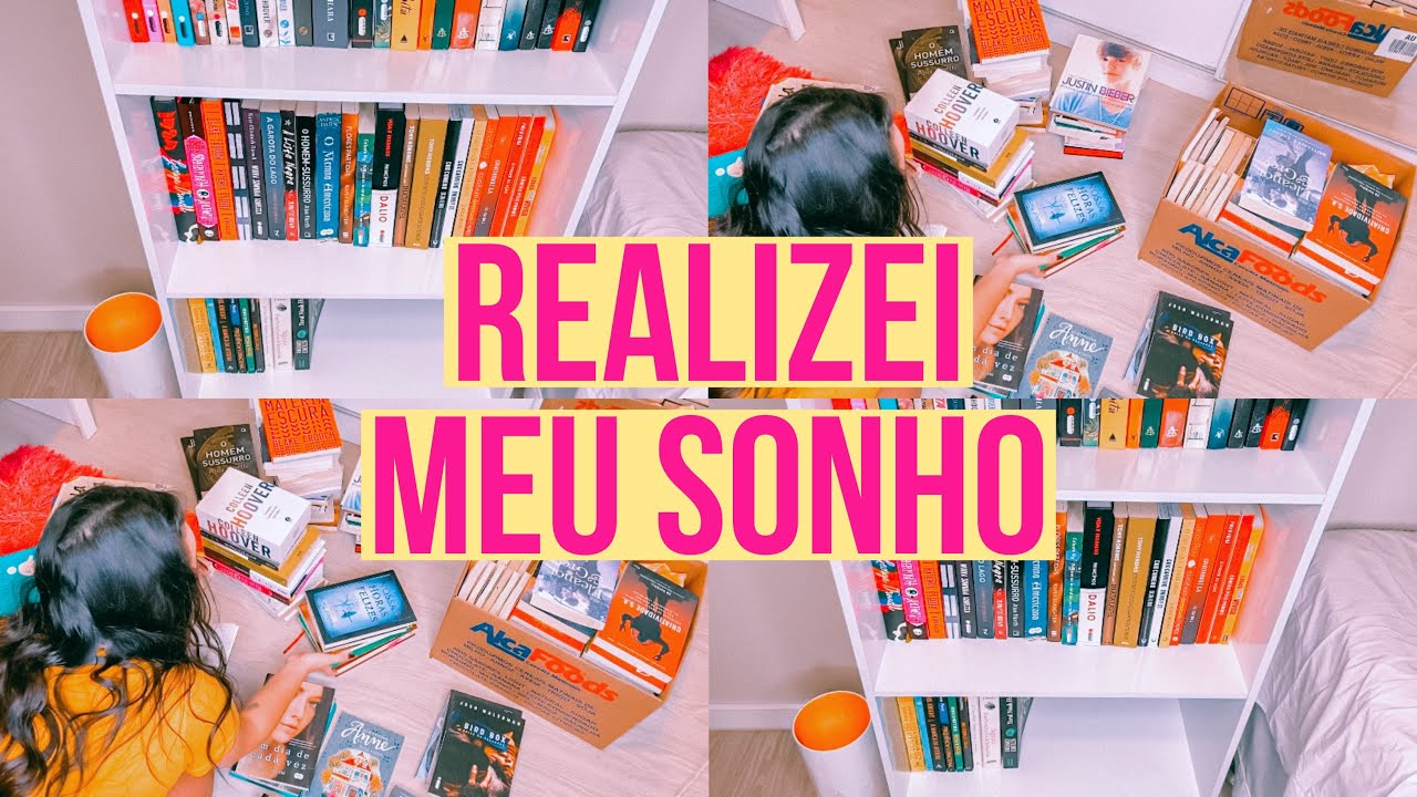 MONTANDO E ORGANIZANDO A ESTANTE DE LIVROS!!! REALIZEI MEU SONHO DE INFÂNCIA | Agatha Nogueira