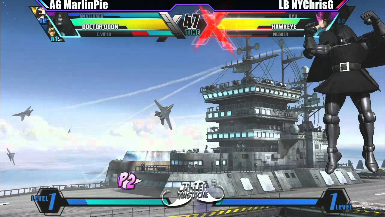 UMVC3 AG MarlinPie против LB NYChrisG - Curleh Mustache 2 Exhibition