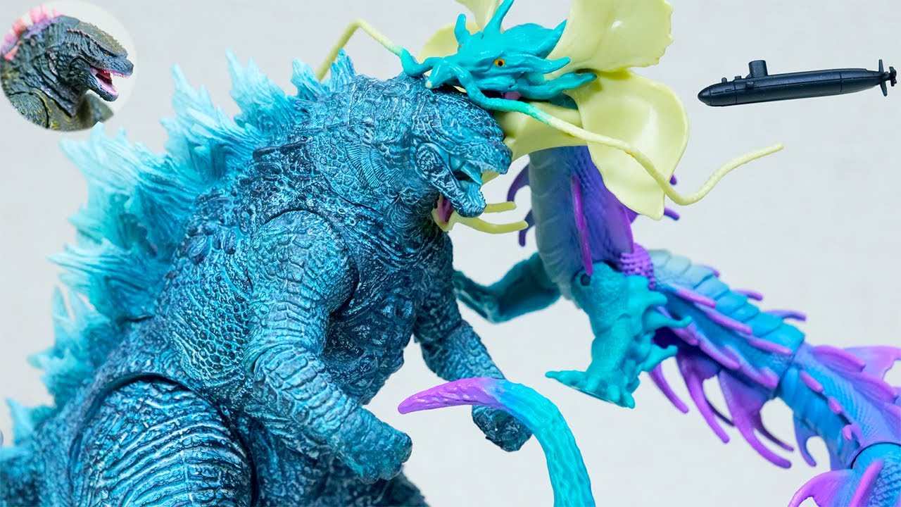 【ゴジラxコング】エナジャイズドゴジラvsティアマット【HIYA TOYS】海外フィギュア プレイメイツ 新たなる帝国 Godzilla x Kong: The New Empire　ゴジラエヴォルヴ