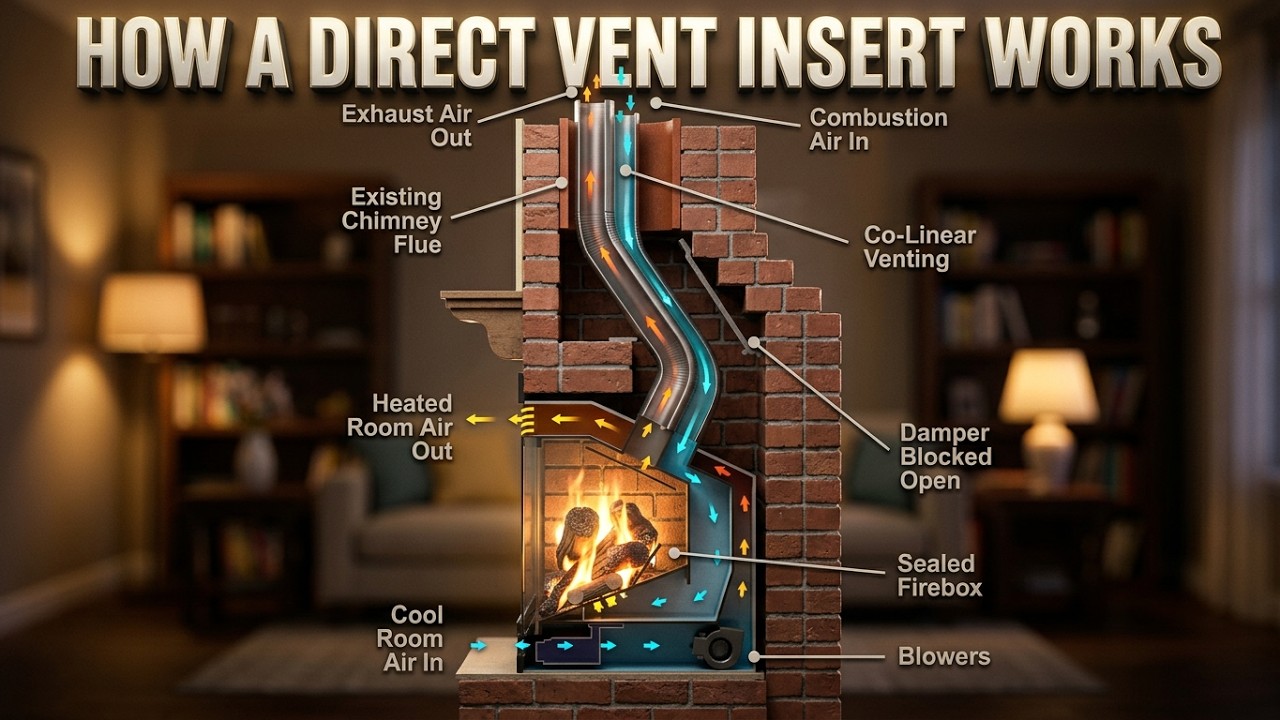How a Direct Vent Insert Works