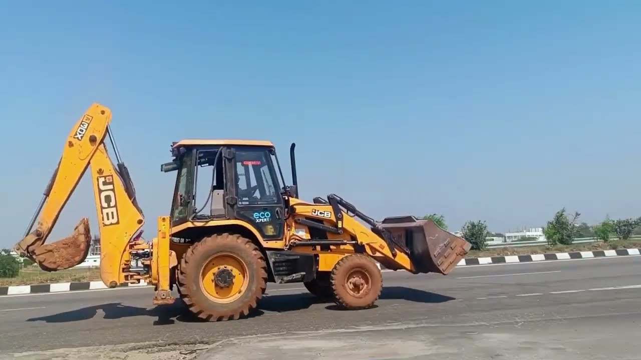 JCB 3DX XPERT || Shifting soil with Front Bucket and Closing Small Canal in Flat 