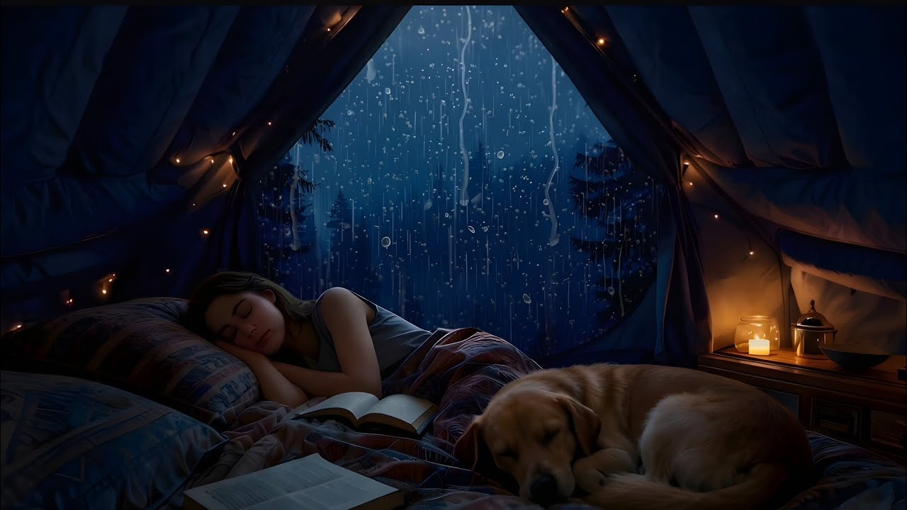 Soothing Rain Sounds on Tent | Calm Your Mind & Drift to Sleep