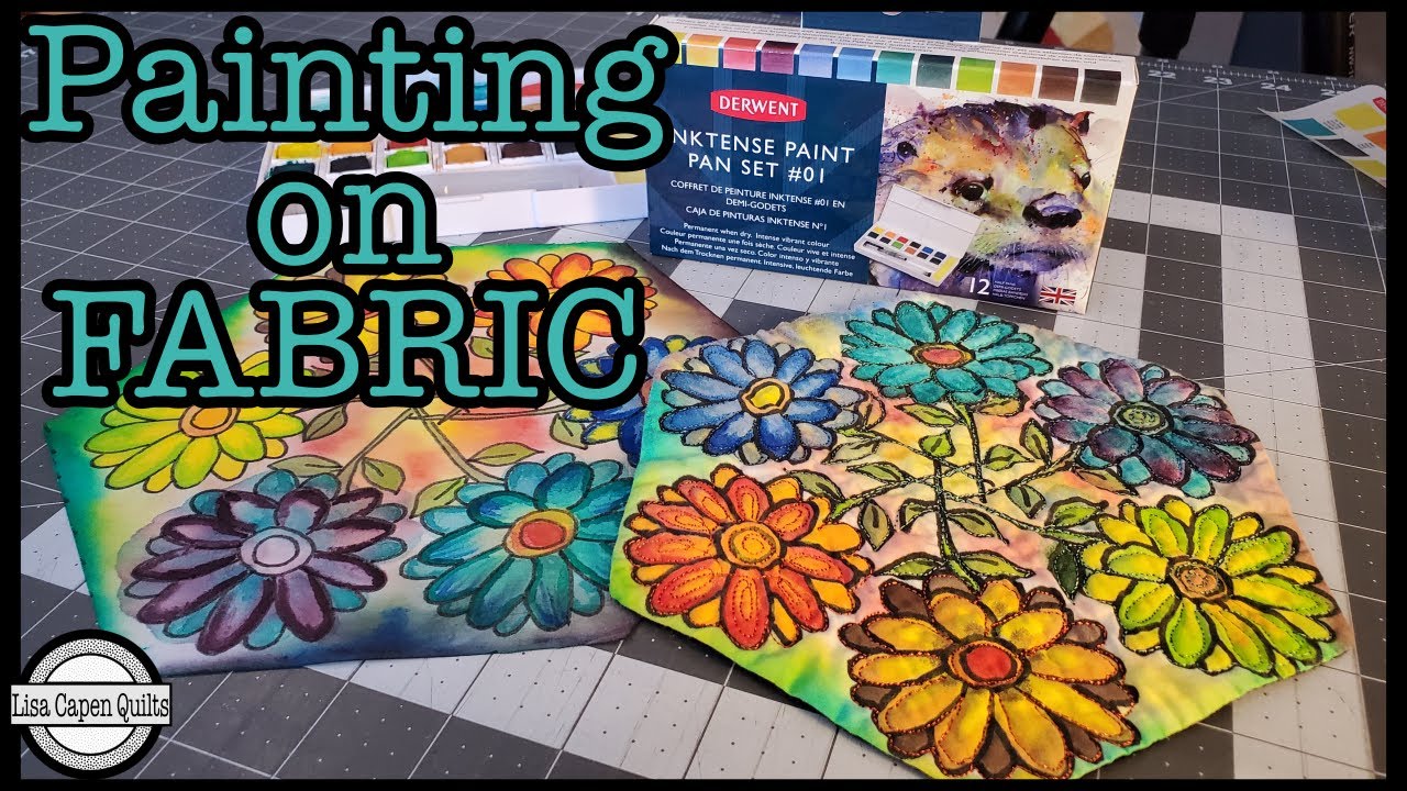 Derwent Inktense Paint Pan Set #01......Painted on FABRIC.......How did it do???? Is it PERMANENT???