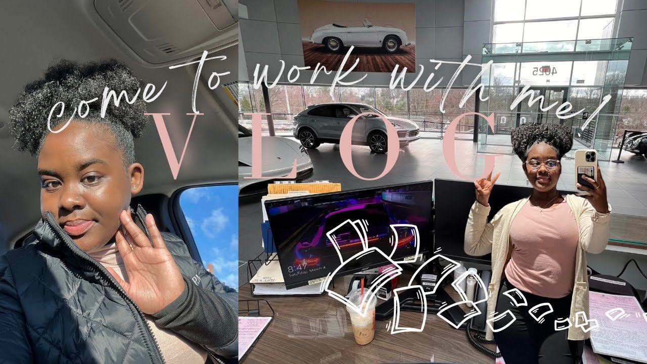 COME TO WORK WITH ME + porsche dealership receptionist ✽ | productive vlog