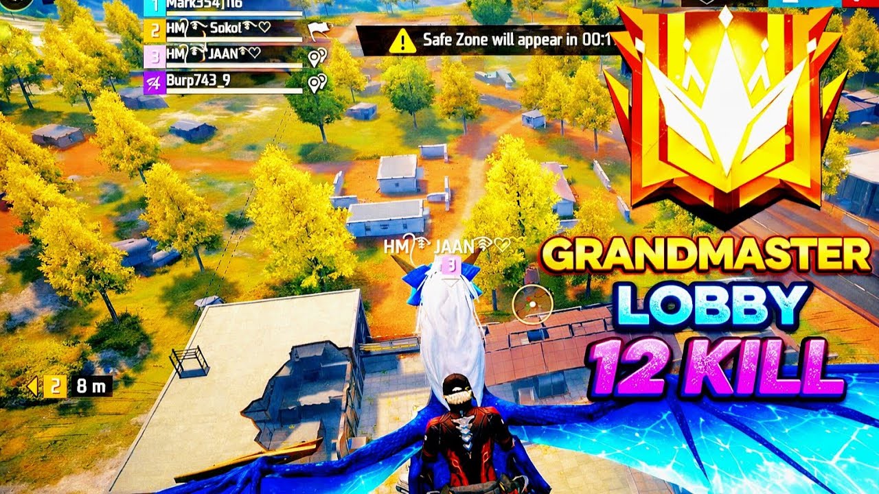অ্যাকশন ফোকাসড: Grandmaster Lobby-তে ১২ কিল! ড্রাগন নিয়ে তান্ডব 🔥 | Free Fire Gameplay