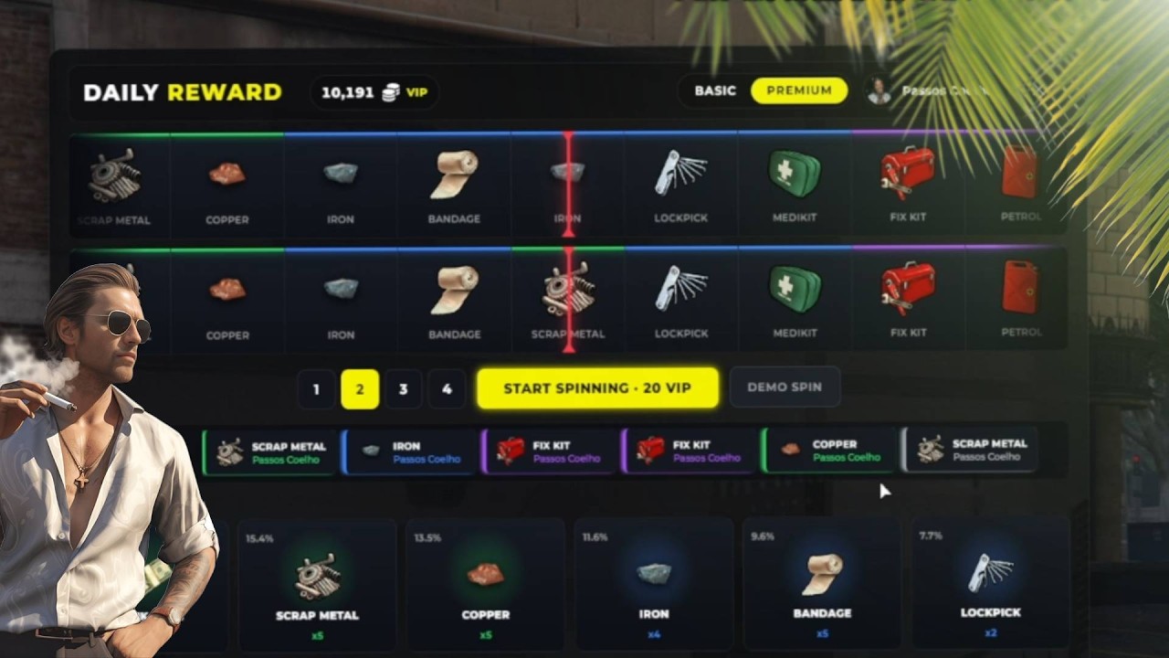 Best FiveM Daily Reward System 2026 | Case Opening + VIP Premium
