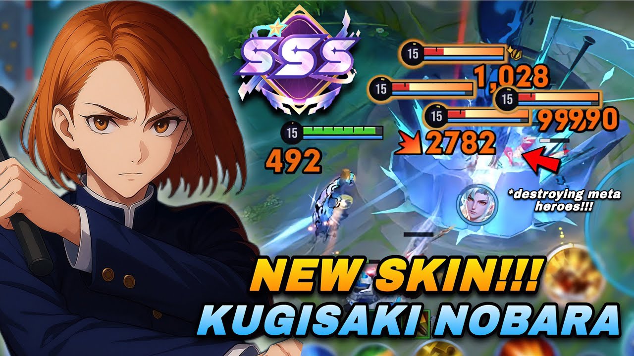 NEW SKIN! LADY SUN NOBARA KUGISAKI JJK SKIN DESTROYING META HEROES! | LADY SUN BEST BUILD & ARCANA