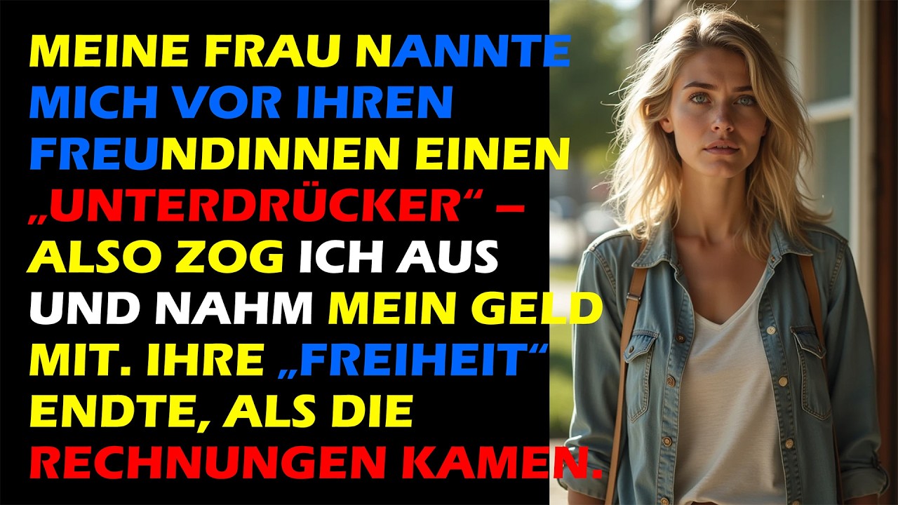 Sie nannte mich „Unterdrücker“ – also ging ich und ließ sie frei