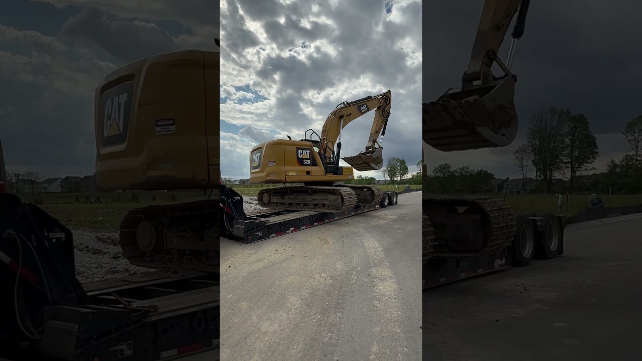 How to side load a CAT 320 on a lowboy