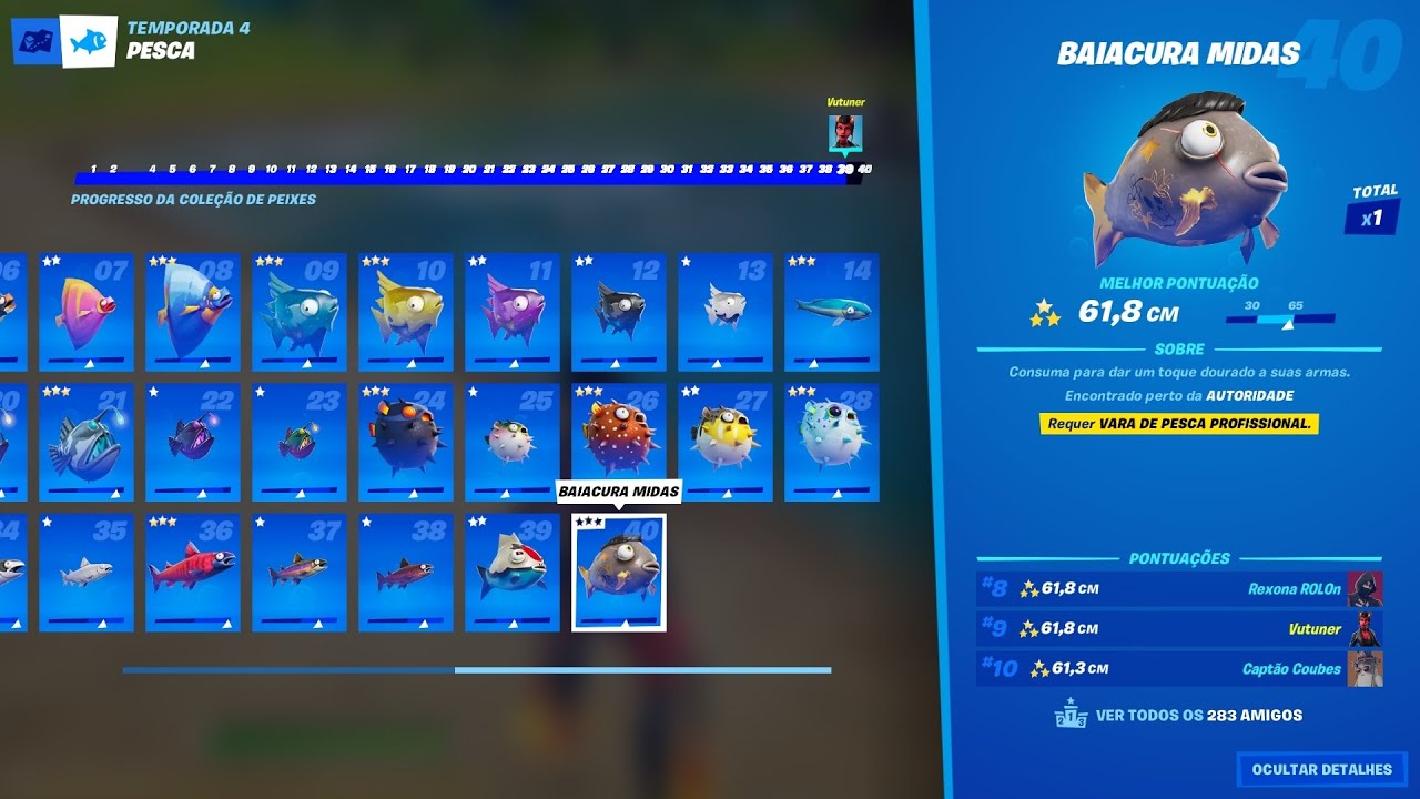 COMPLETANDO O MURAL DE PEIXES (Fortnite)