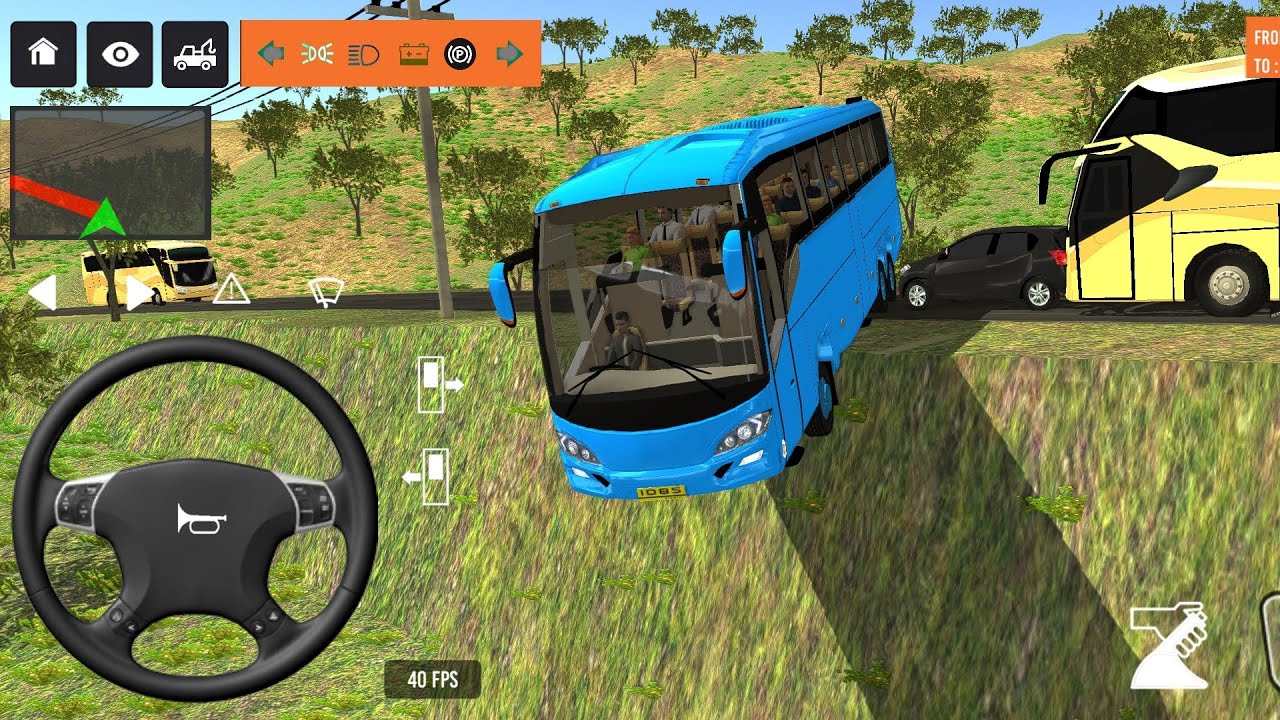 Euro Bus Driving Game Public Transportation 2024 -  Indonesia Bus Simulator Android Gameplay 