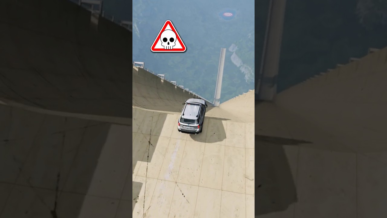 POLICE CAR VS MEGA RAMP 🔥 Cars, Trucks & Vehicles Extreme Jump Stunts and Crash Game Simulator