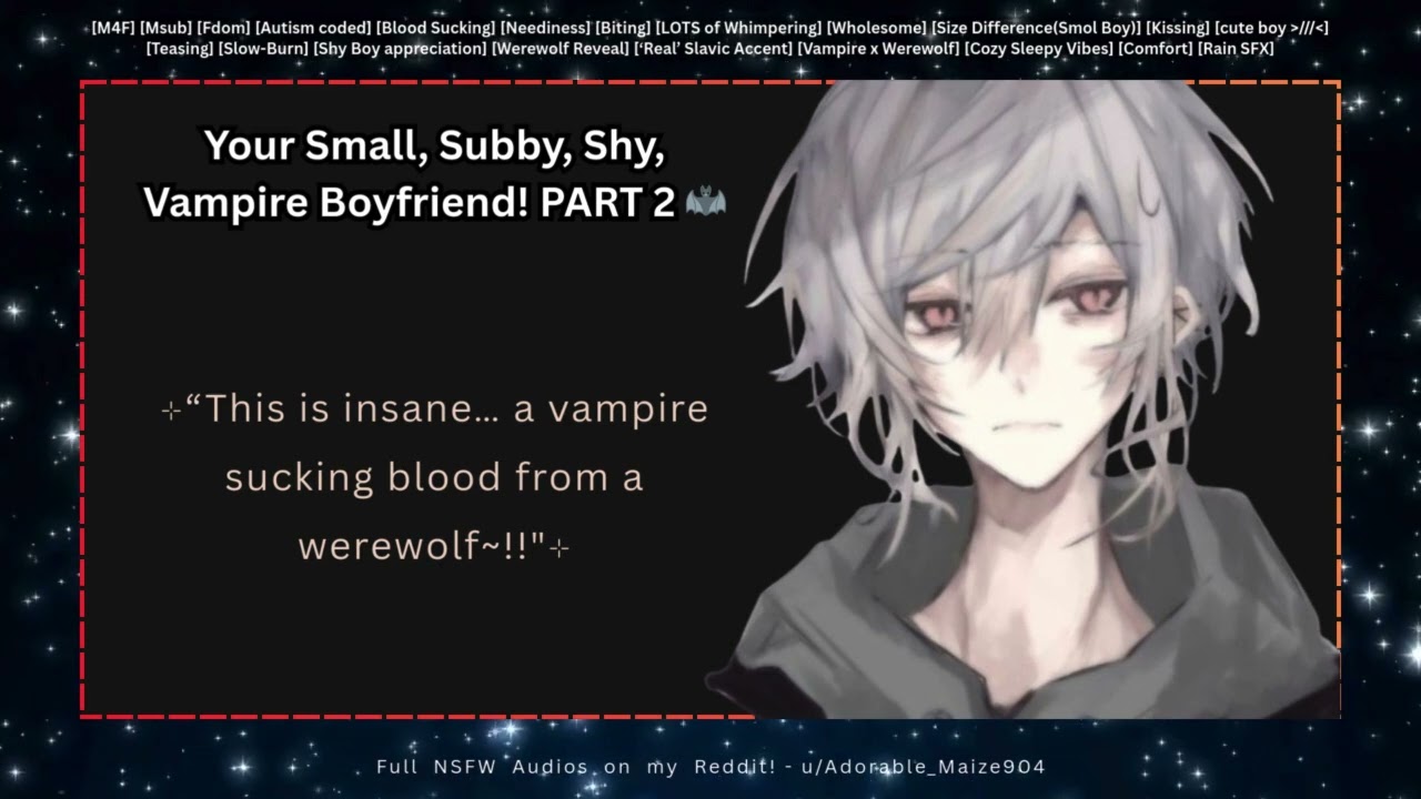 ASMR || Your Small, Subby, Shy, Vampire Boyfriend! PART 2 🦇