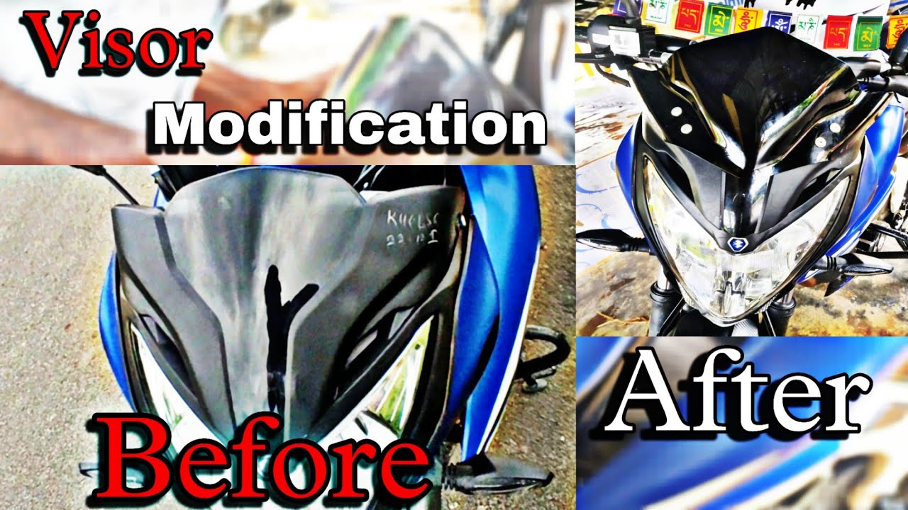 NS200 visor Modification||ns200 bs6 modified #ns200#ns200modification #thetr03rider @tr03rider47