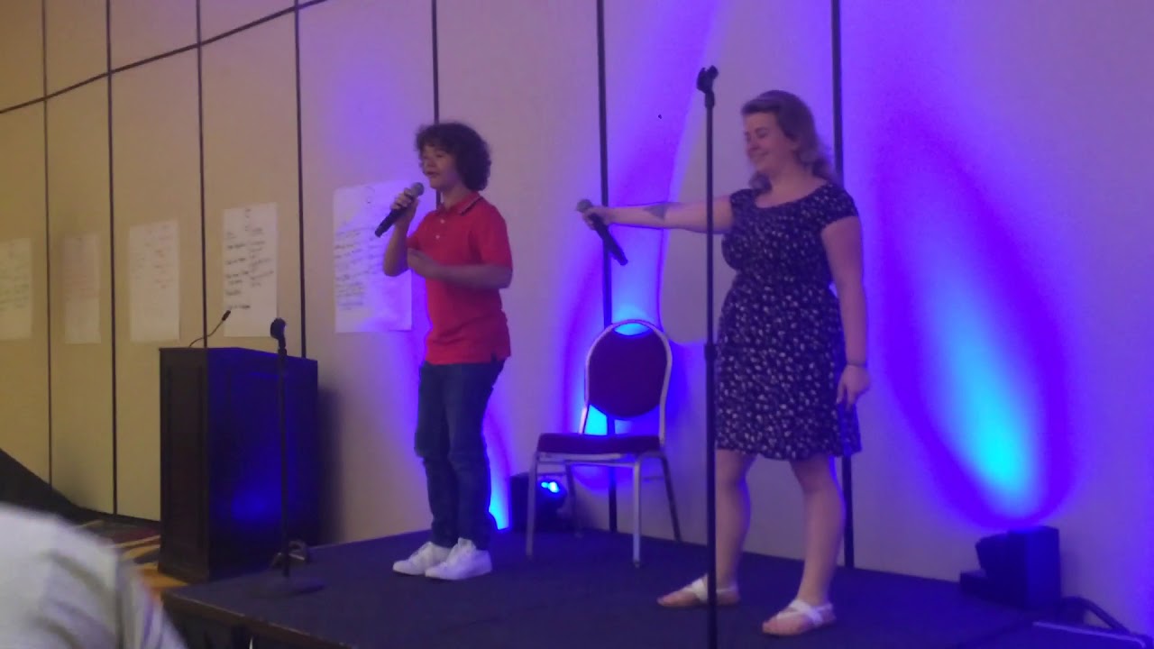 Gaten and Sabrina Matarazzo singing at CCD Smiles conference 2018
