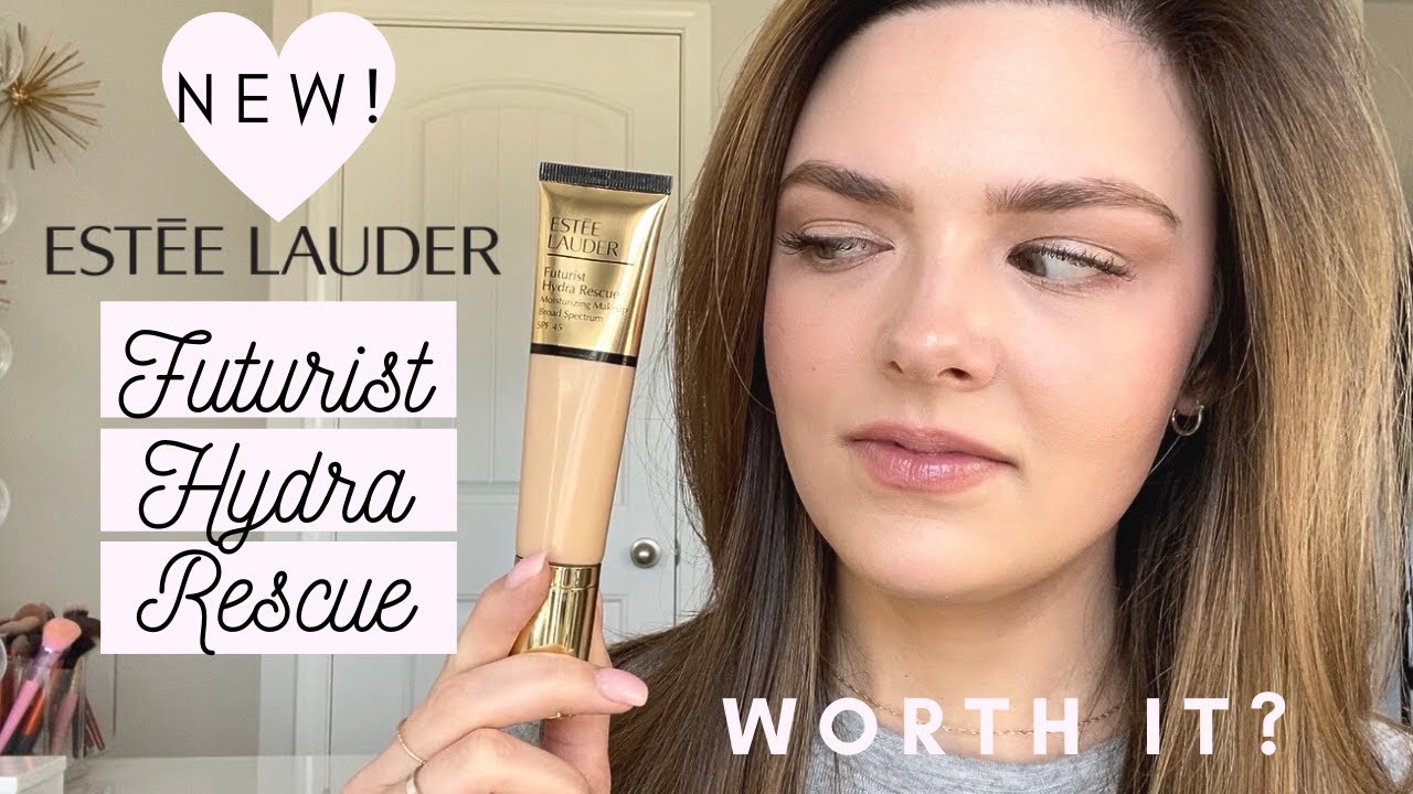 NEW! Estee Lauder Futurist Hydra Rescue Moisturizing Foundation // Review & Wear Test! (1W2 Sand)