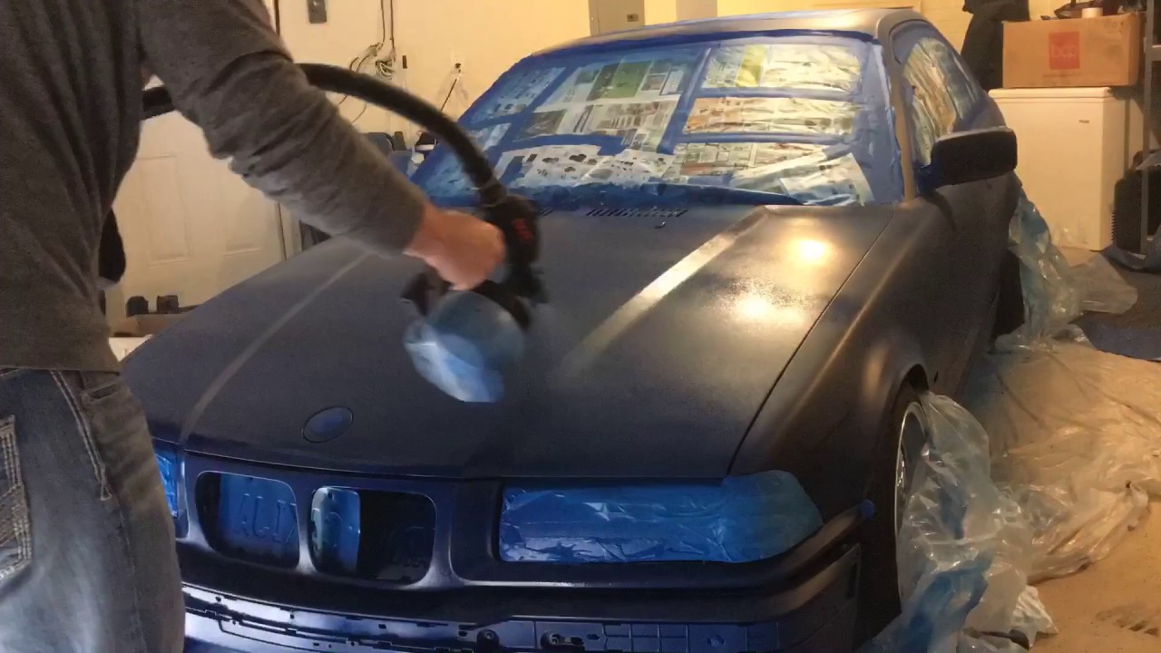 e36 Drift car gets plastidipped