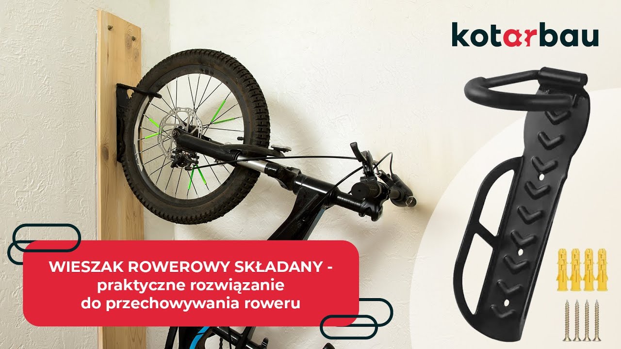 WIESZAK ROWEROWY SKŁADANY - Praktyczne przechowywania roweru w domu i mieszkaniu