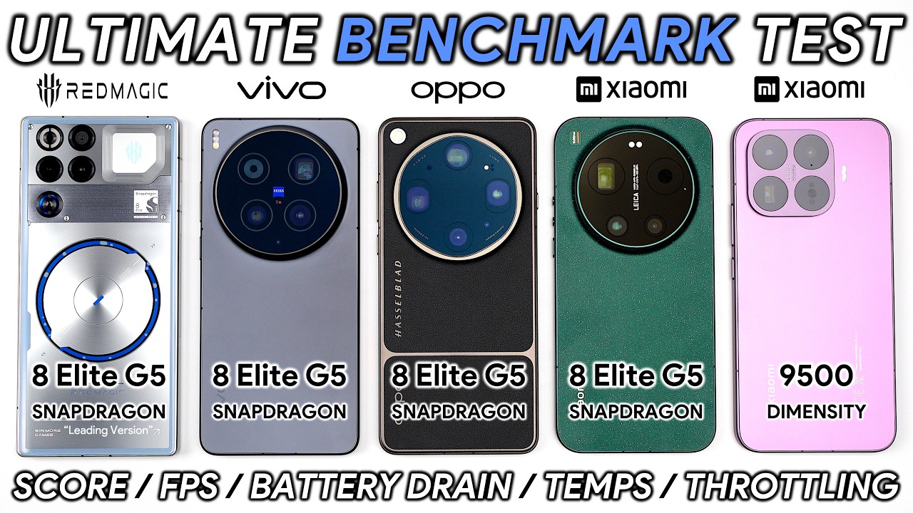REDMAGIC 11S Pro vs Vivo X300 Ultra / OPPO Find X9 Ultra / Xiaomi 17 Ultra / 17T Pro Benchmark Test