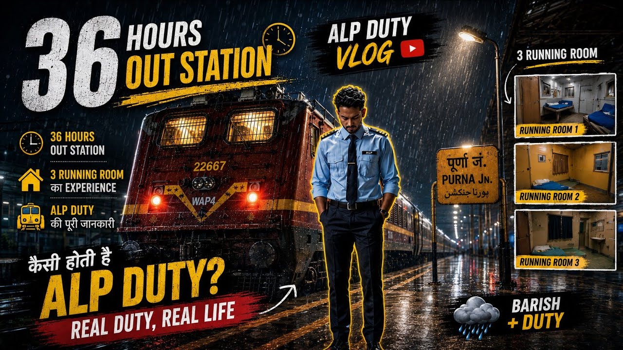 कैसी होती है ALP Duty? | 36 Hours Out Station | Real Railway Life Vlog