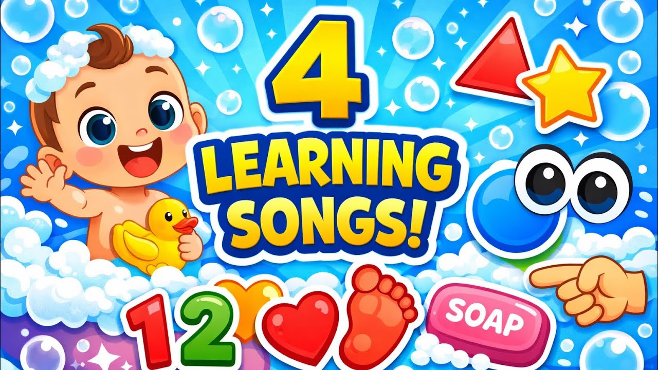 Nursery Rhymes for Kids | Counting, Shapes, Body Parts & Bath Songs 